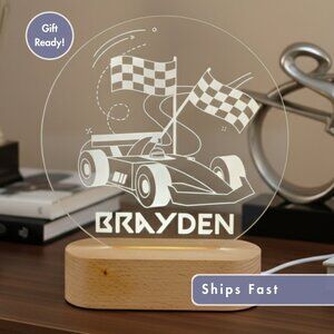Custom Go-Kart LED Night Light – Sporty Decor for Kids & Adults